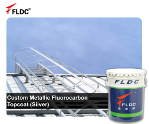 Metallic Silver Fluorocarbon Paint, FEVE Metallic Topcoat, Silver Fluoropolymer Finish, Custom Silver Metallic Coating