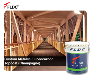 Champagne Metallic Fluorocarbon Paint, FEVE Champagne Topcoat, Champagne Fluoropolymer Finish, Custom Champagne Metallic Coating