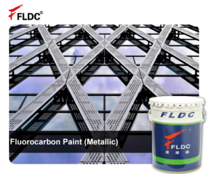 Metallic Fluorocarbon Coating, FEVE Metallic Finish, Silver/Gold/Bronze Fluoropolymer Paint, Premium Metallic Topcoat